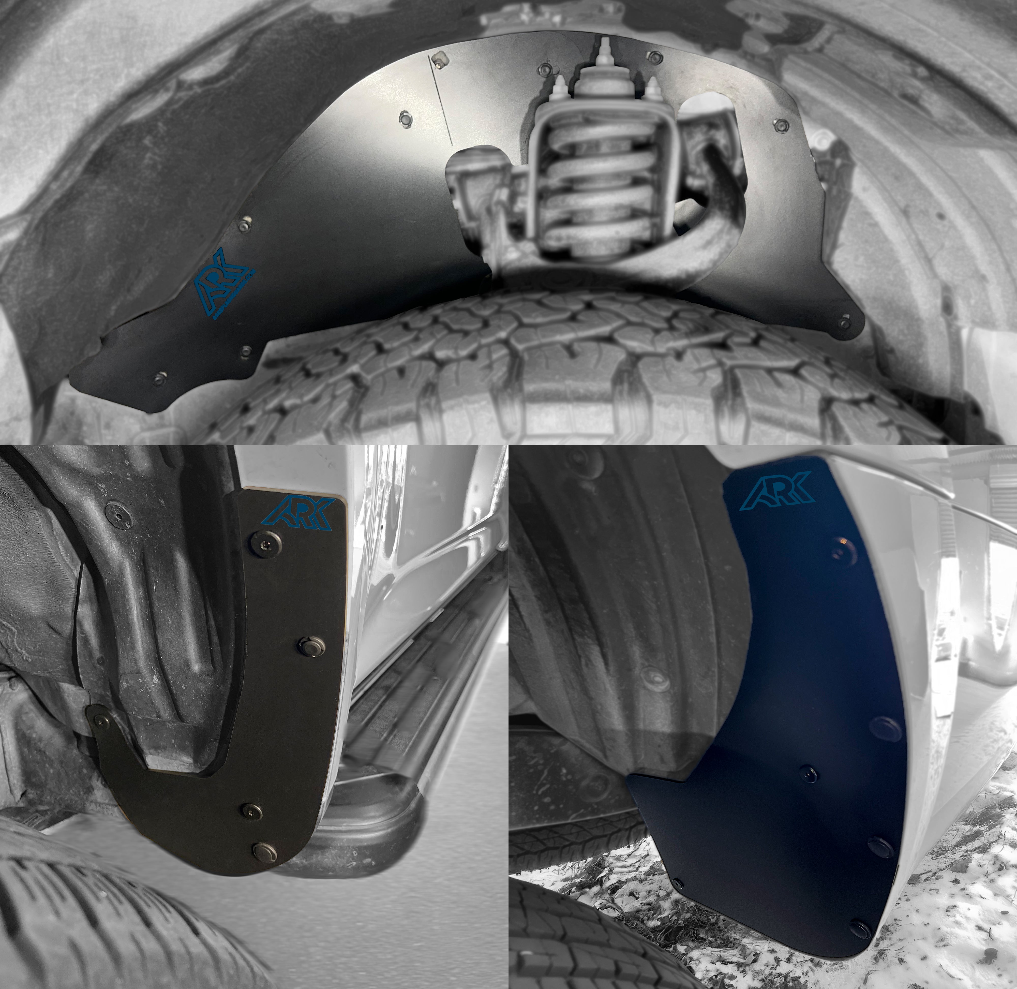 TriXpoly splash guards for 2010-2024 Toyota 4Runner, showcasing durable mud flaps and micro deletes for enhanced protection.