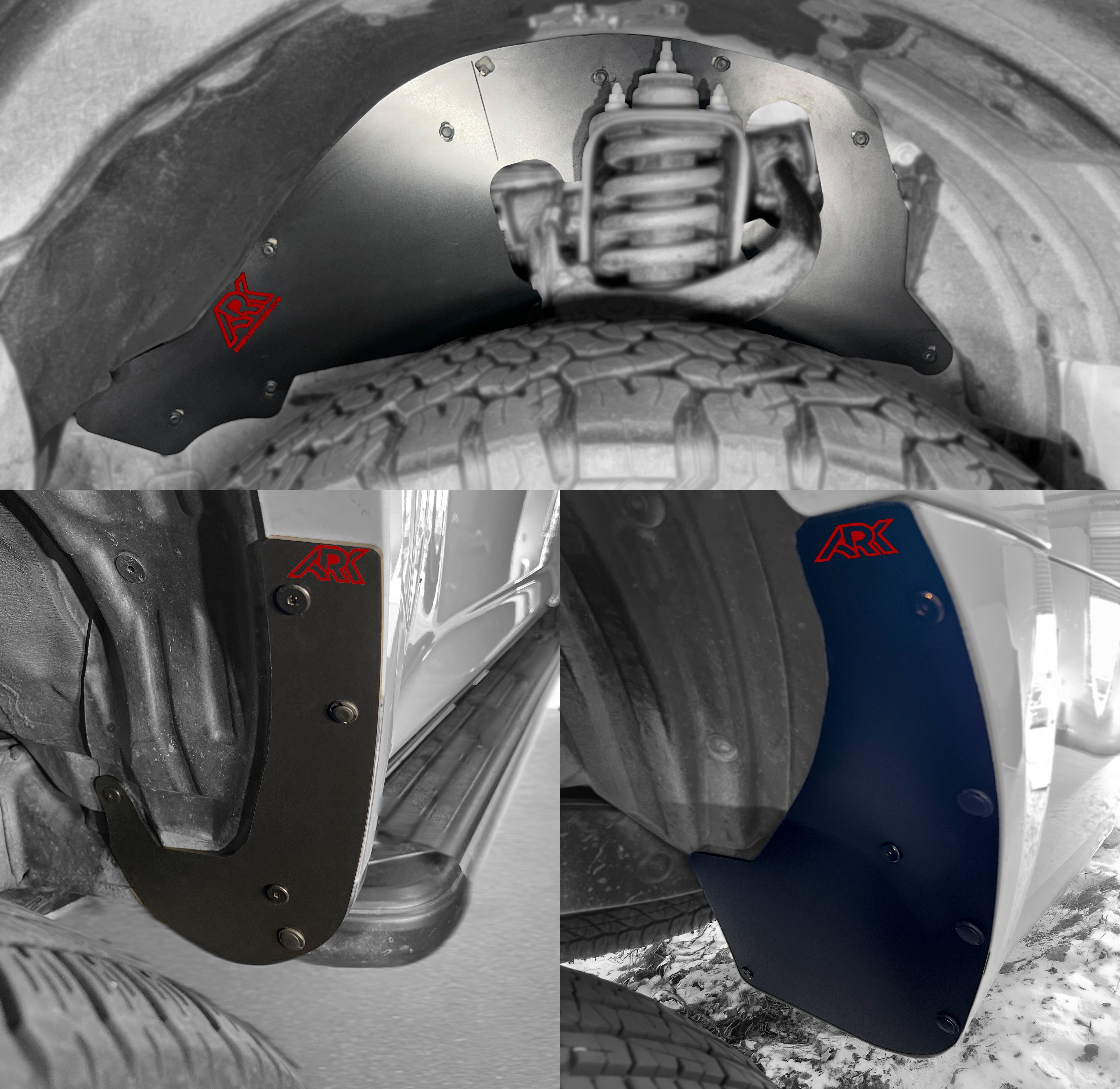 TriXpoly splash guards for 2010-2024 Toyota 4Runner, showcasing durable mud flaps and micro deletes for enhanced protection.
