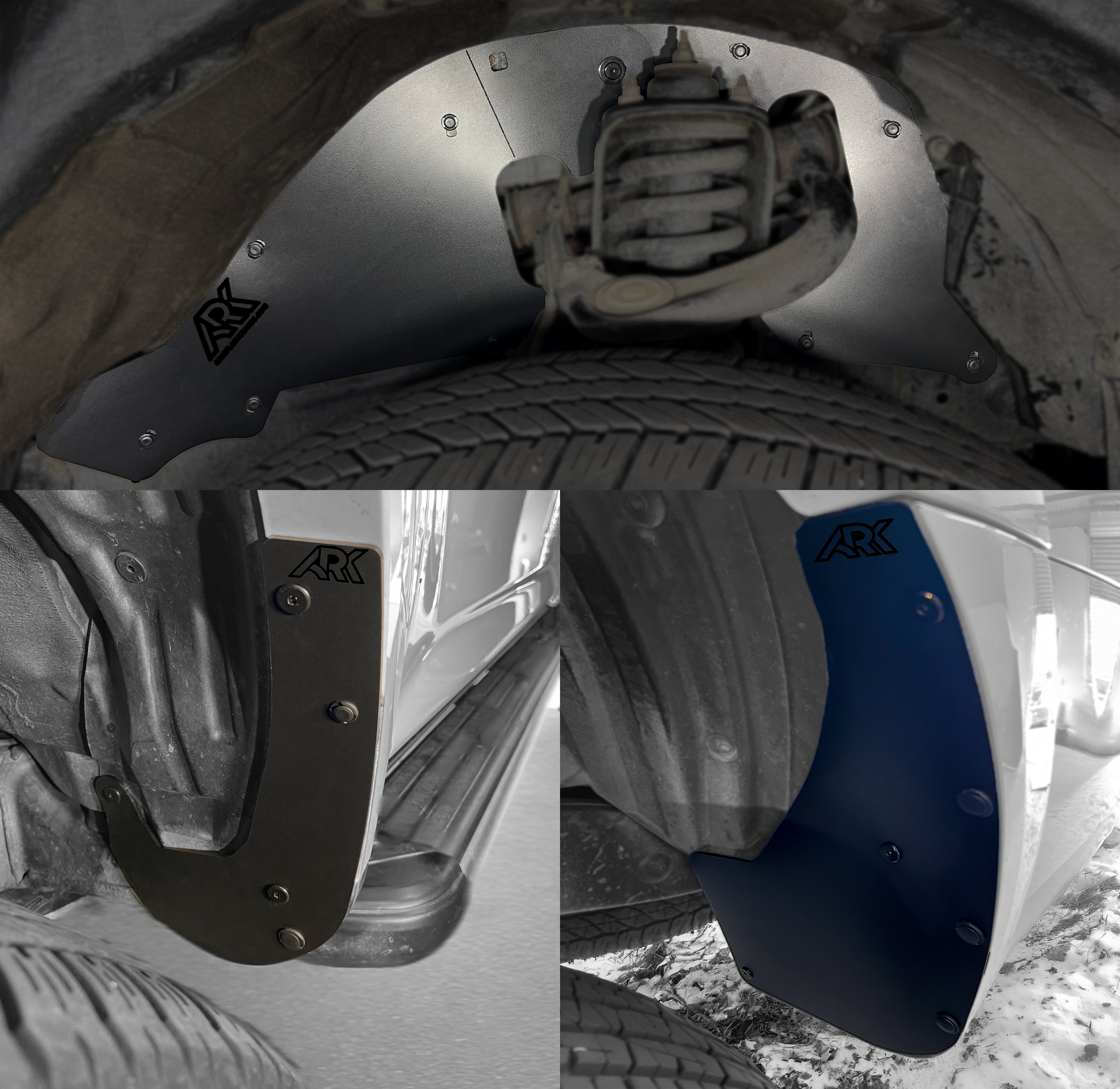 TriXpoly splash guards for 2010-2024 Toyota 4Runner, designed to protect against mud and debris with a sleek finish.