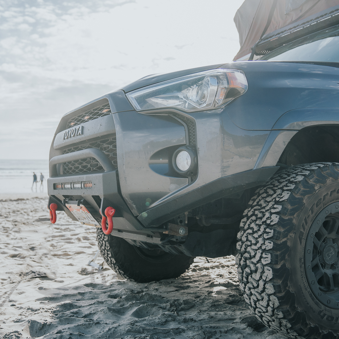 High clearance Lo Pro bumper for 2014-2024 4Runner, designed for off-road performance and durability.