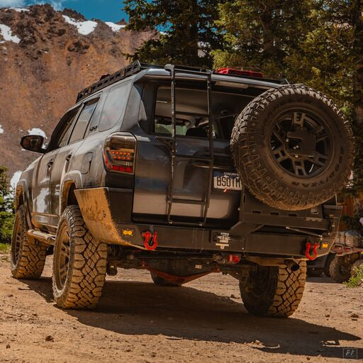 4Runner Overland Series rear bumper for 5th Gen models 2010-2024, showcasing rugged design and off-road capability.