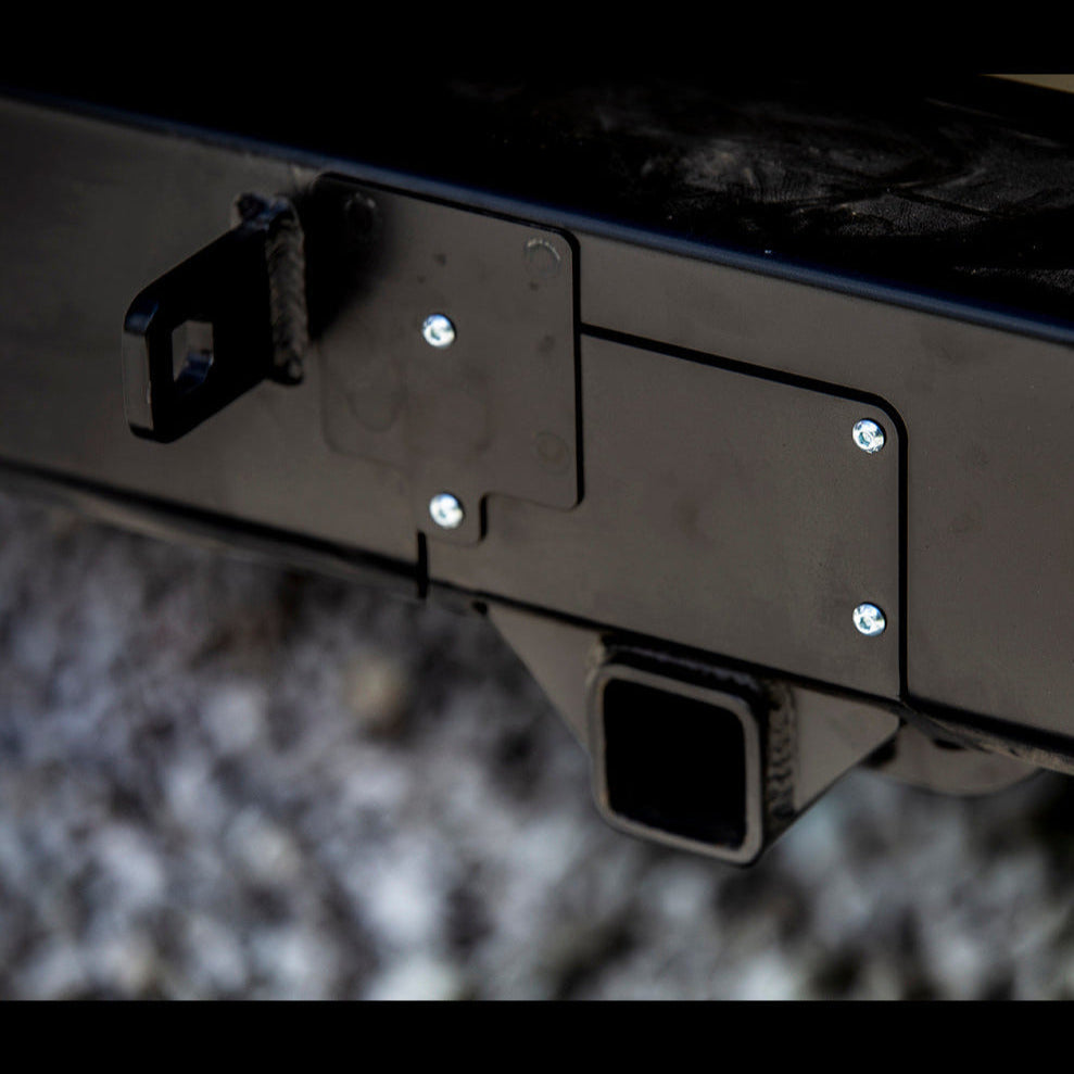 4Runner Overland Series rear bumper for 5th Gen models (2010-2024) featuring durable construction and integrated hitch.