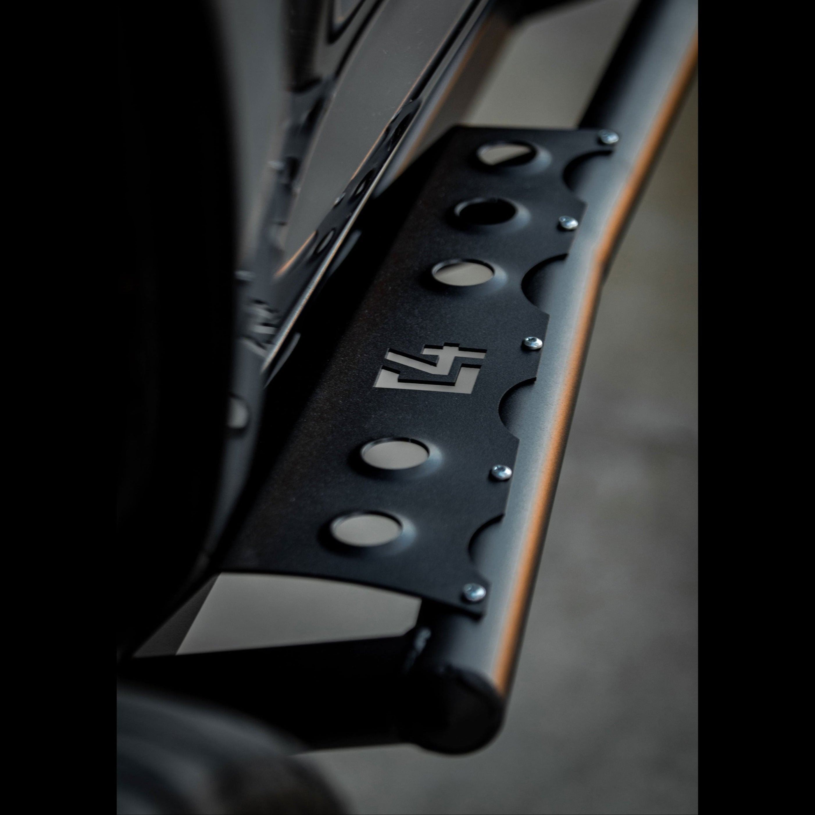 4Runner rock sliders for 5th Gen models, 2010-2013, featuring a durable design and protective finish for offroad use.
