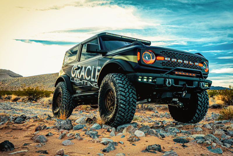 Oracle 2021+ Ford Bronco Oculus Bi-LED Projector Headlights - Amber/White Switchback