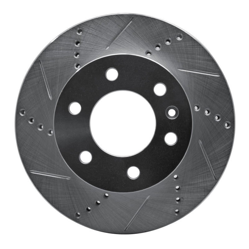 R1 06-25 American Coach Patriot Front Left Drilled & Slotted Silver Brake Rotor