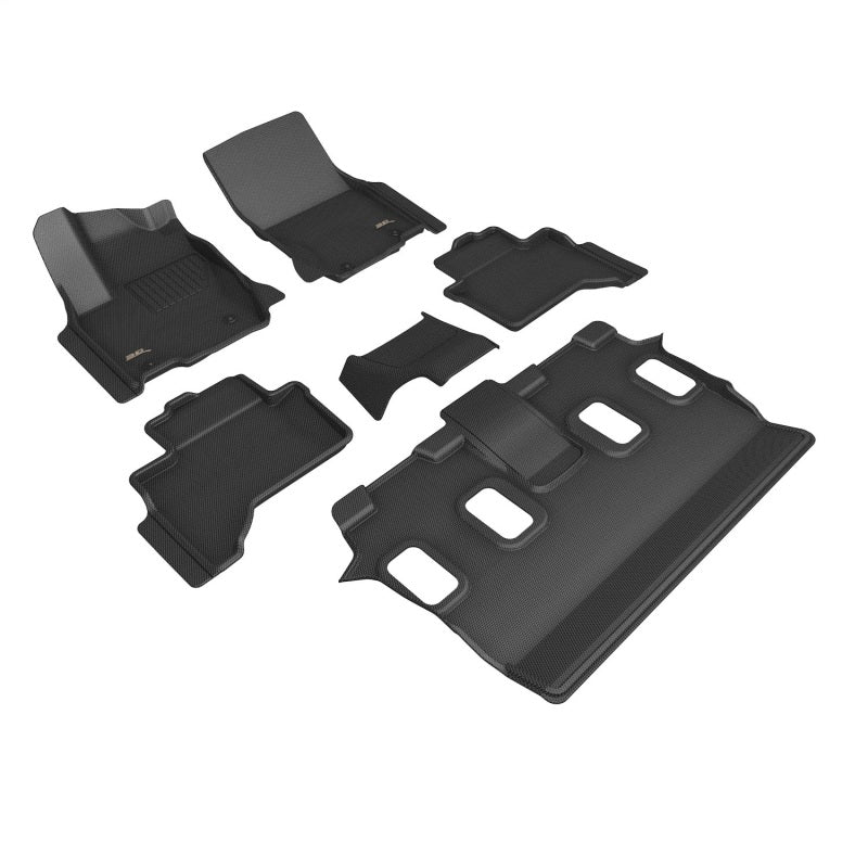 3D MAXpider Kagu cargo liner set for 24-25 Lexus GX 7-seat, featuring durable black material for optimal protection.