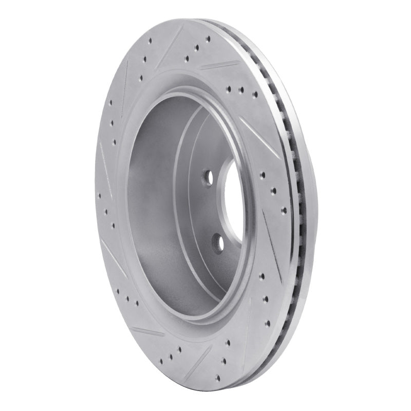 R1 12-20 Ford F-150 4WD Rear Right Drilled & Slotted Silver Brake Rotor