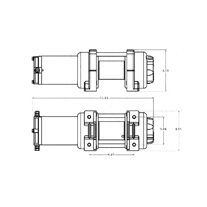 Superwinch 3000 LBS 12V DC 3/16in x 50ft Steel Rope LT3000 Winch