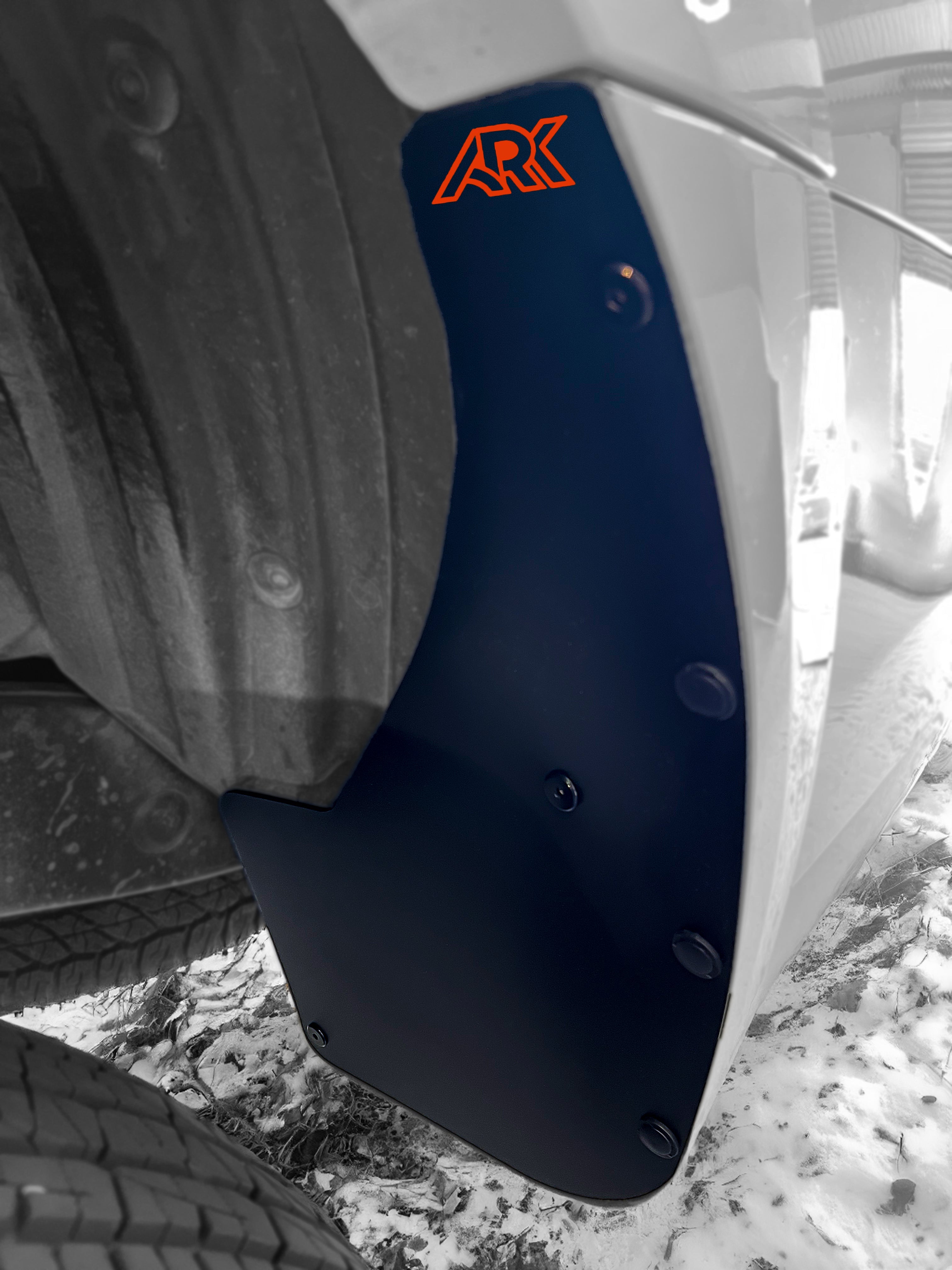 Standard mud flap deletes for 2010-2024 Toyota 4Runner, enhancing off-road aesthetics and performance.