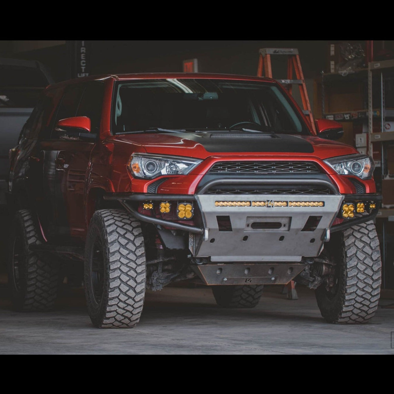 4Runner Hybrid Front Bumper for 5th Gen models, 2014-2024, showcasing rugged design and off-road capability.