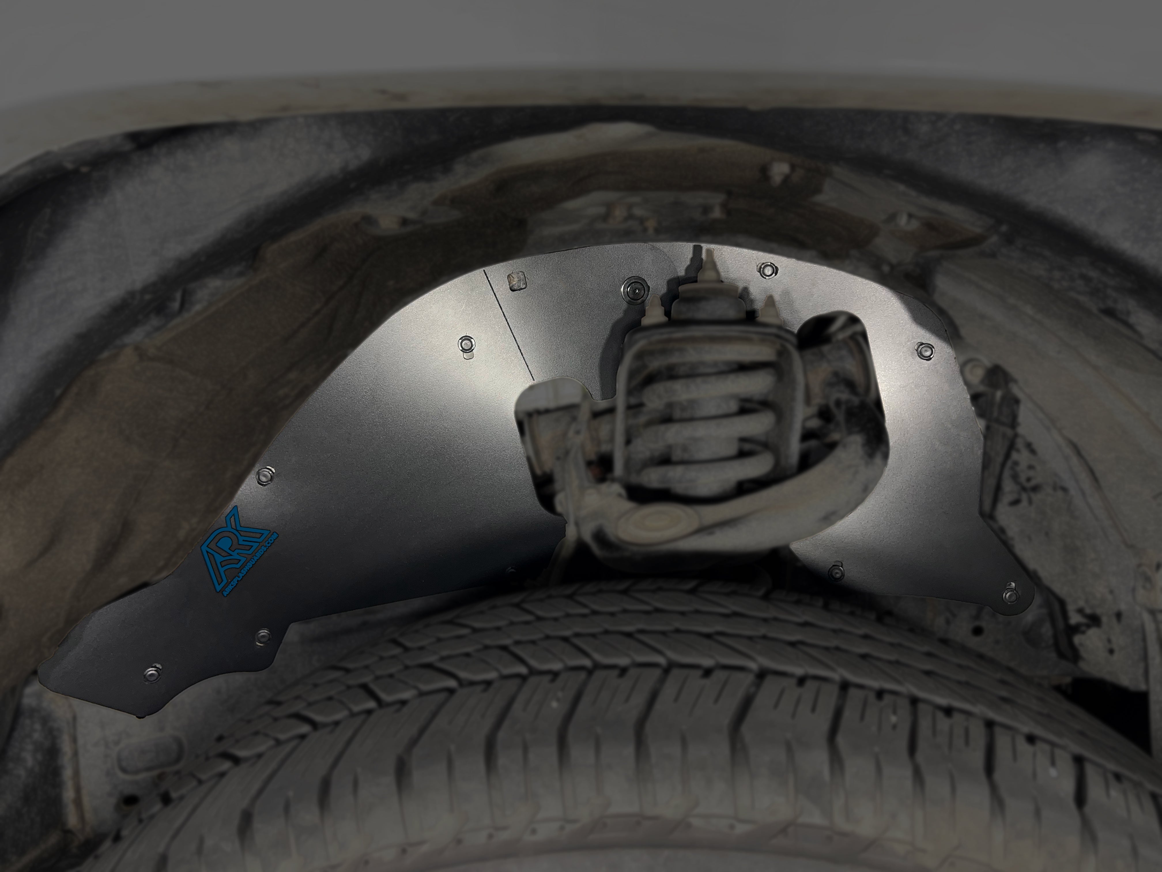 TriXPoly splash guards for 2010-2024 Toyota 4Runner, showcasing durable protection for wheel wells and undercarriage.