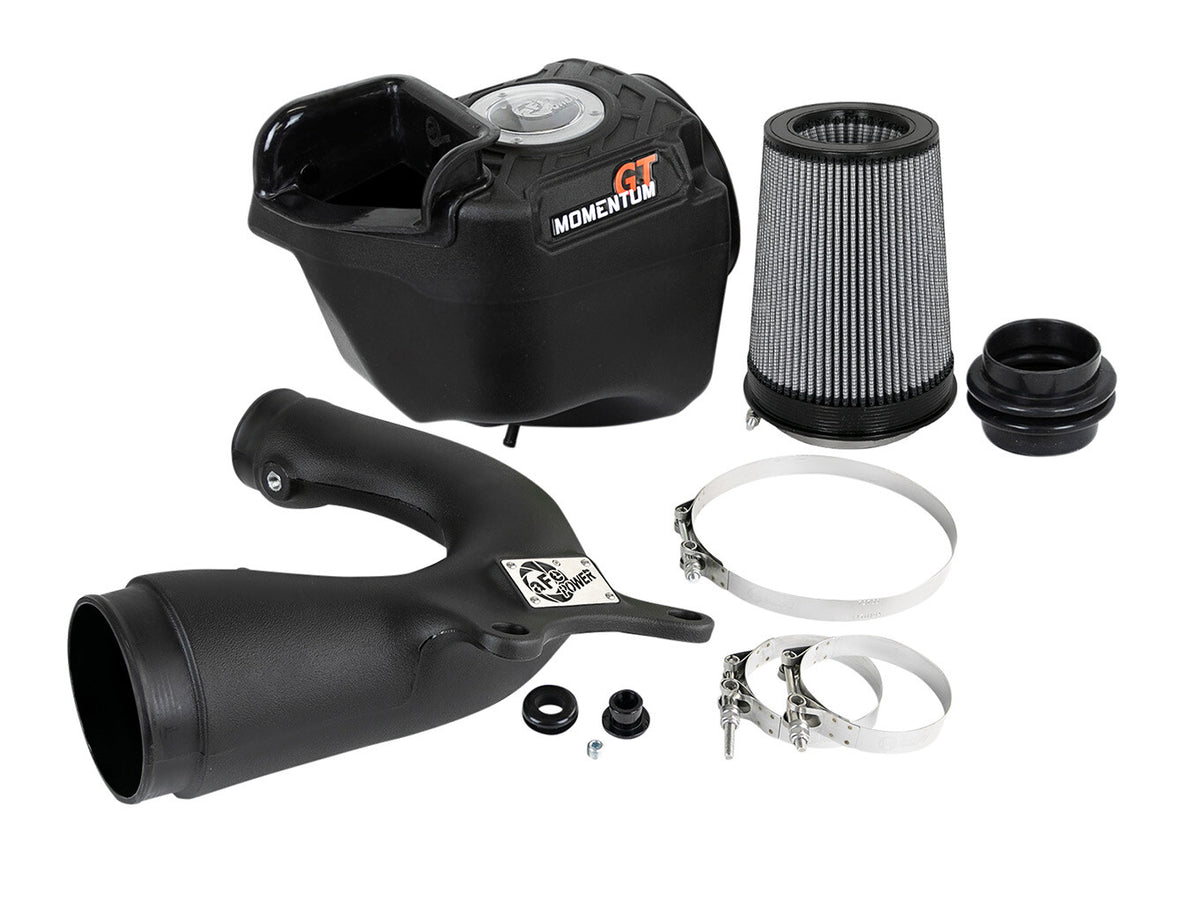 Momentum GT Cold Air Intake System w/ Pro Dry S Filter Jeep Wrangler (JK) 12-18 V6-3.6L 9 Percent Air Flow Gain aFe Power