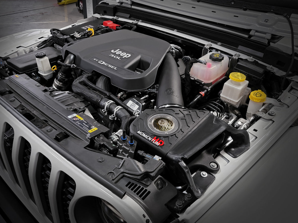 Momentum HD Cold Air Intake System w/ Pro Guard 7 Filter Jeep Wrangler (Jl)/Gladiator (Jt) 20-23 V6-3.0L (td) EcoDiesel aFe Power