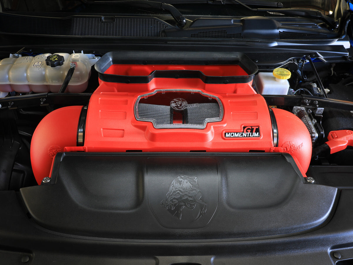 Momentum GT Cold Air Intake System Red w/ Pro Dry S Filter Ram 1500 Trx 21-24 V8-6.2L (sc) aFe Power