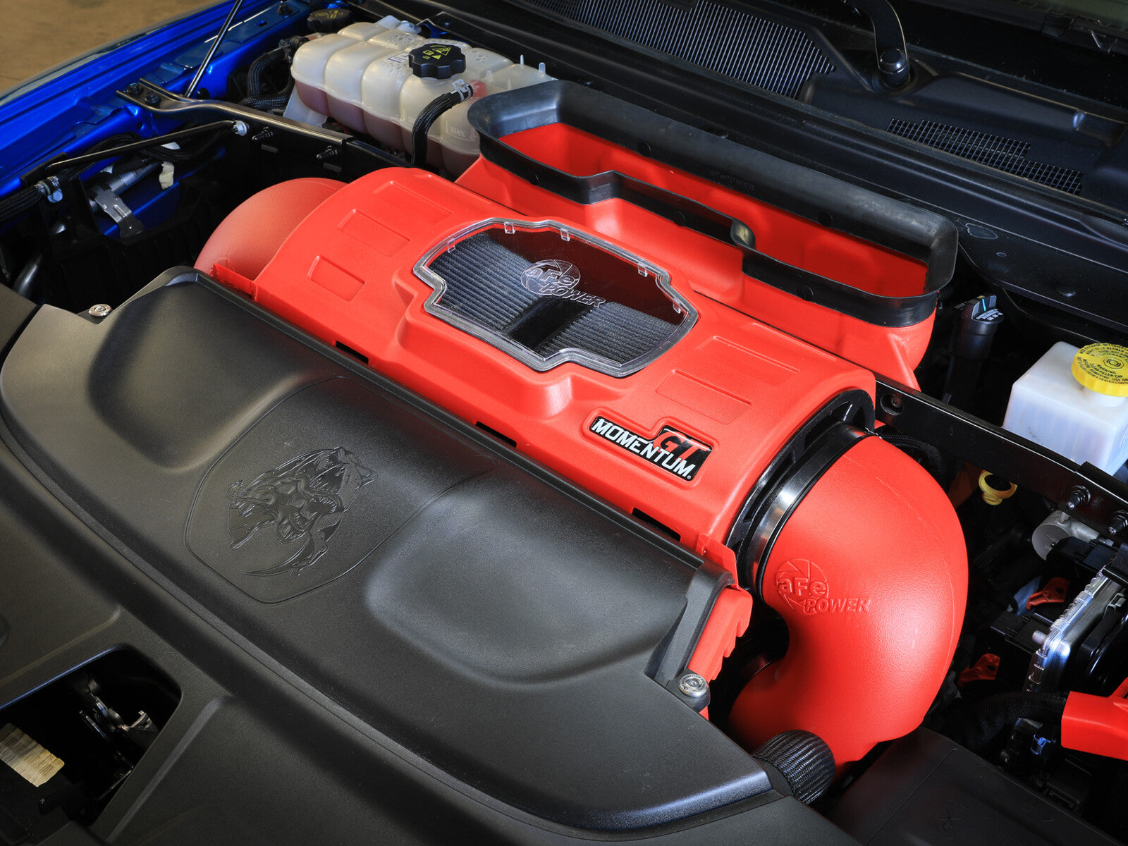 Momentum GT Cold Air Intake System Red w/ Pro Dry S Filter Ram 1500 Trx 21-24 V8-6.2L (sc) aFe Power