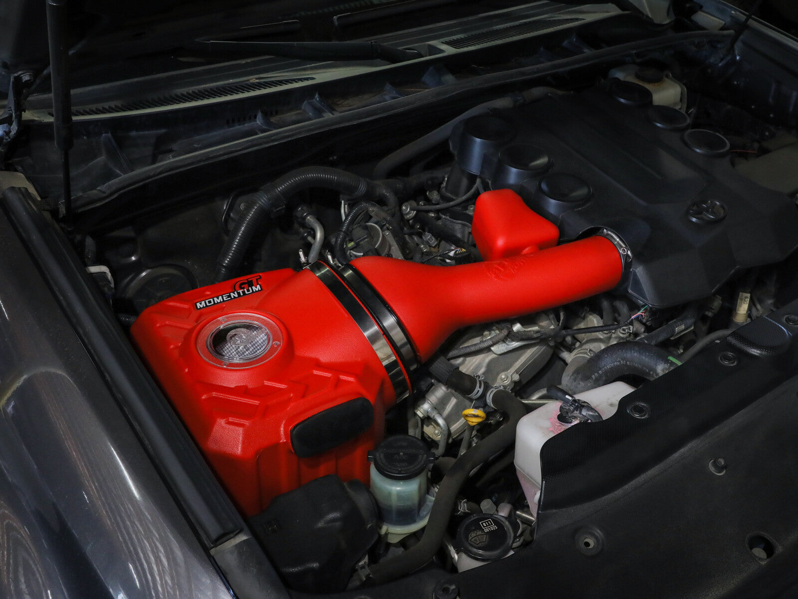 Momentum GT Cold Air Intake System Red w/ Pro Dry S Filter Toyota Fj Cruiser 07-23/4Runner 03-24 V6-4.0L aFe Power