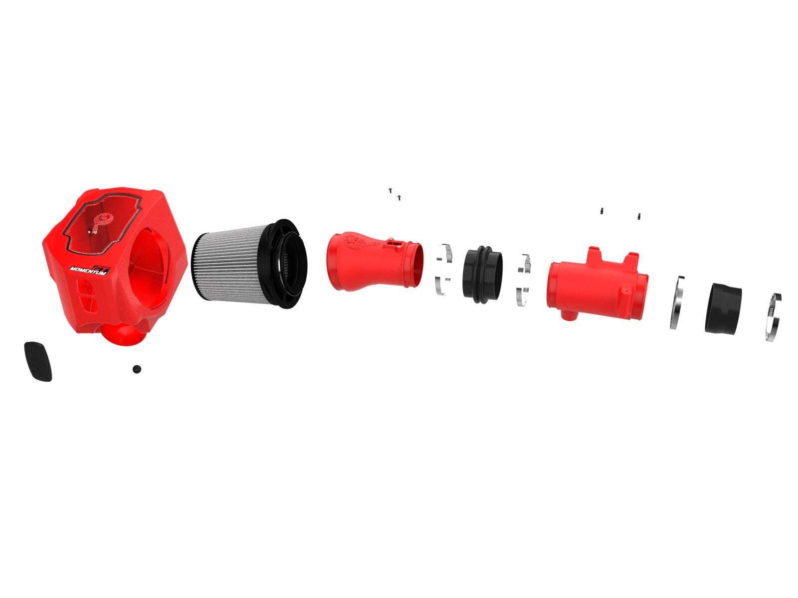 Momentum GT Cold Air Intake System Red w/ Pro Dry S Filter Ram 1500 25-26 L6-3.0L (tt) aFe Power