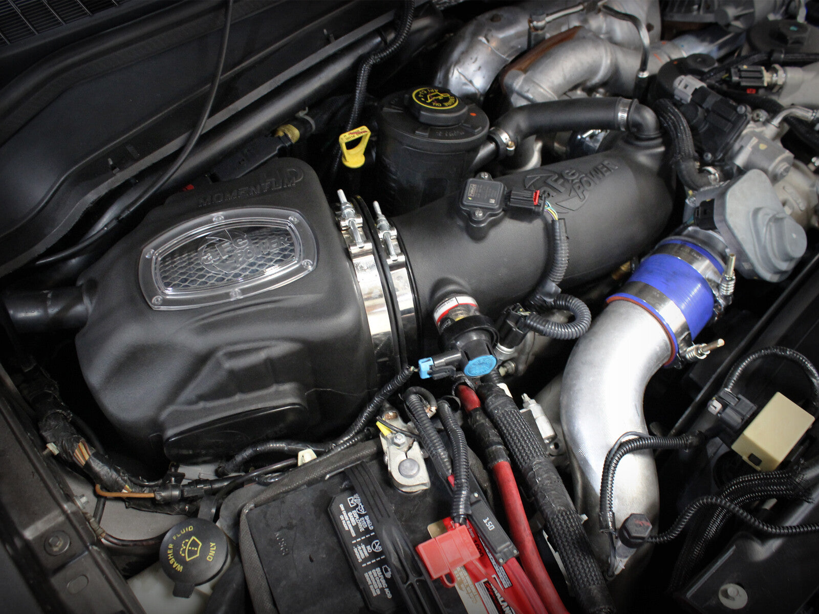 Momentum HD Cold Air Intake System w/ Pro 10R Filter Ford Diesel Trucks 08-10 V8-6.4L (td) aFe Power