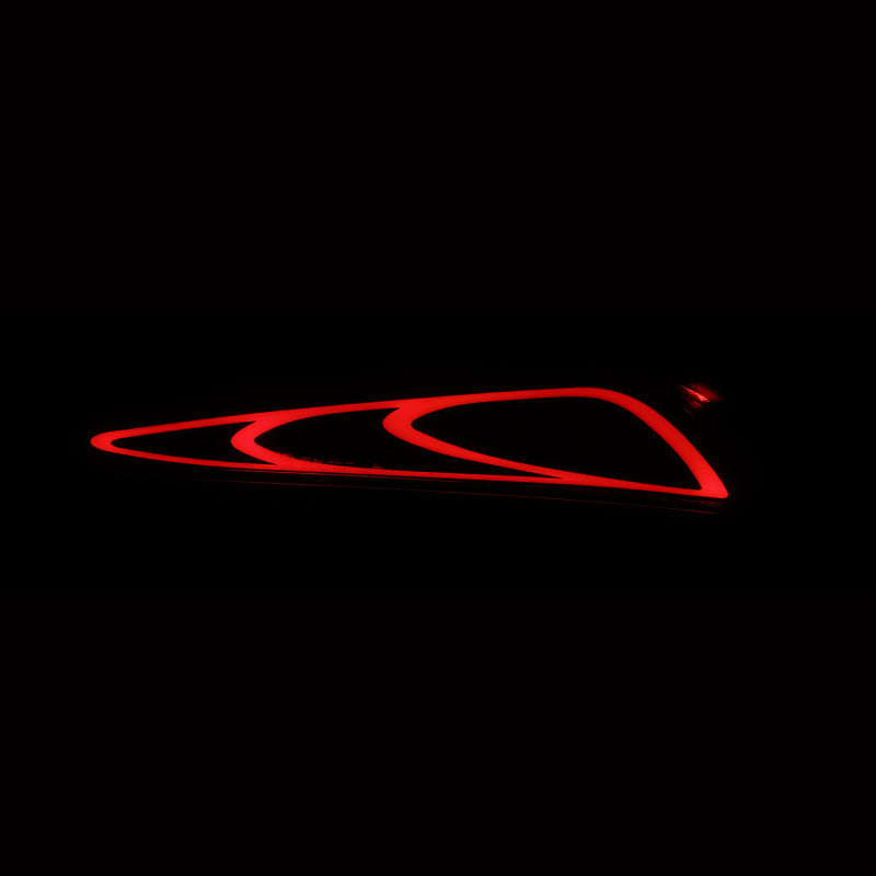 AlphaRex LUXX-Series FT-1 Style LED tail lights for 20-24 Toyota Supra in Alpha-Black finish, featuring a sleek design.