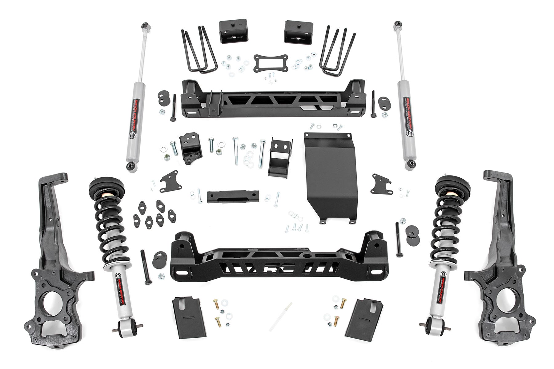 6 Inch Lift Kit N3 Struts Aluminum Knuckles Ford Ranger 4WD (2019-2023) Rough Country