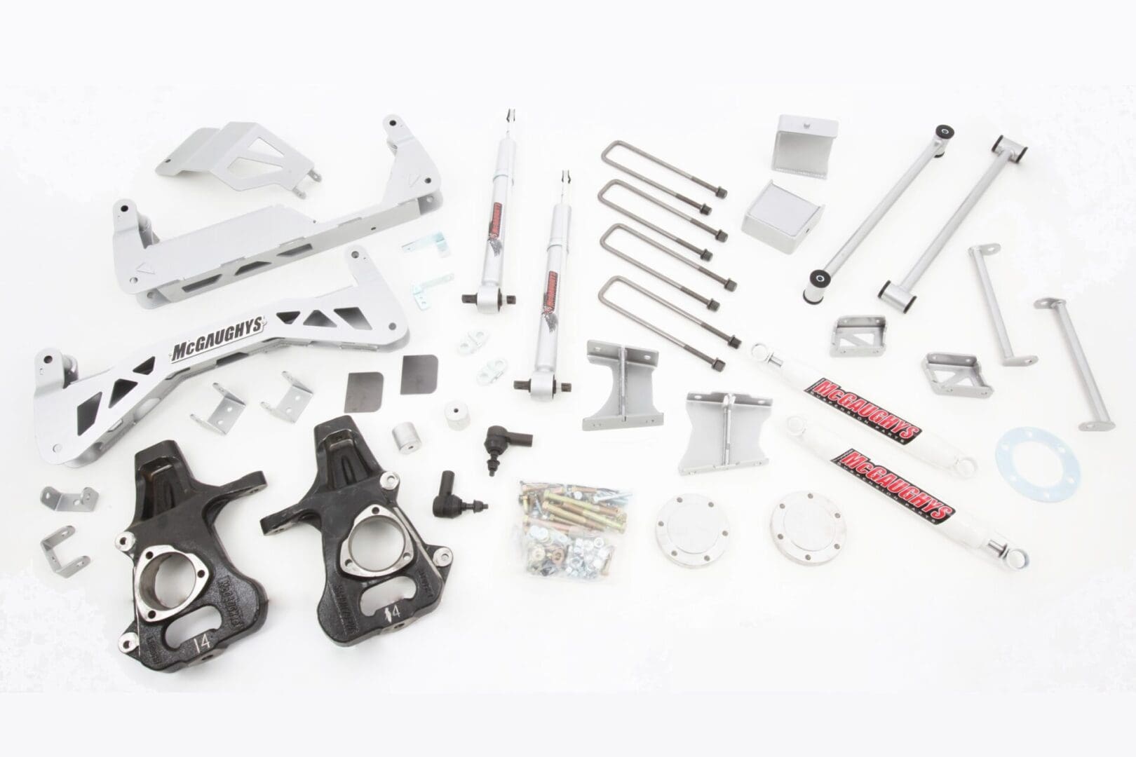 McGaughy's 7-9 Inch Premium Lift Kit 2014-2016 Silverado/Sierra 1500 with Cast Steel Control Arms 4WD