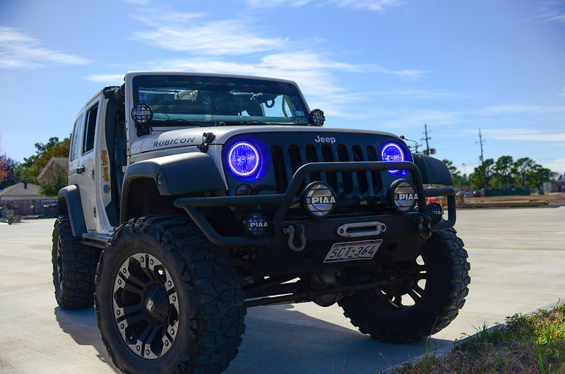 Oracle Jeep Wrangler JK 07-17 LED Waterproof Halo Kit - ColorSHIFT w/o Controller