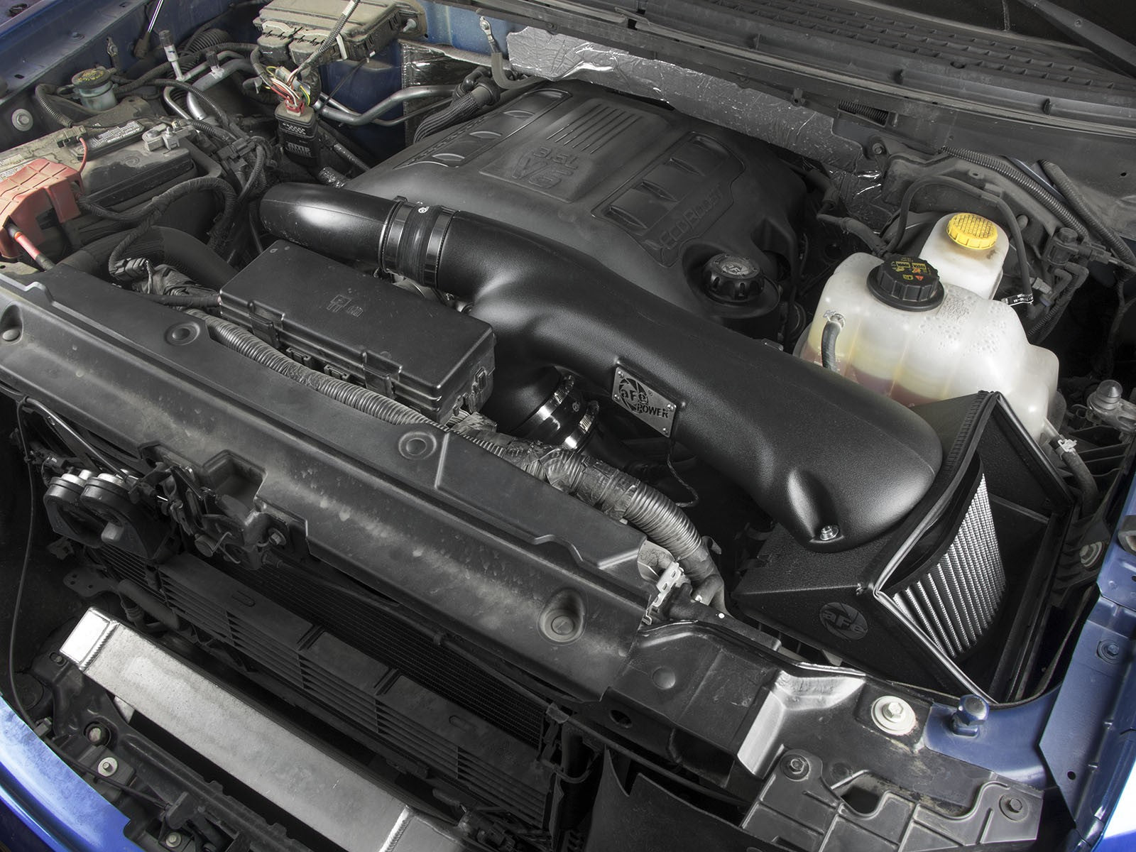 Rapid Induction Cold Air Intake System w/ Pro Dry S Filter Ford F-150 12-14 V6-3.5L (tt) aFe Power
