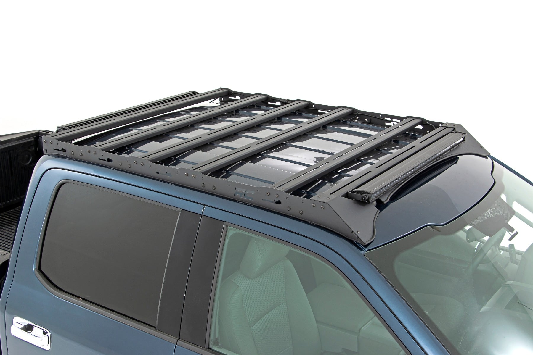 Roof Rack FR & RR 40 Inch Single Row Black LEDs Ford F-150 2WD/4WD (15-18) Rough Country