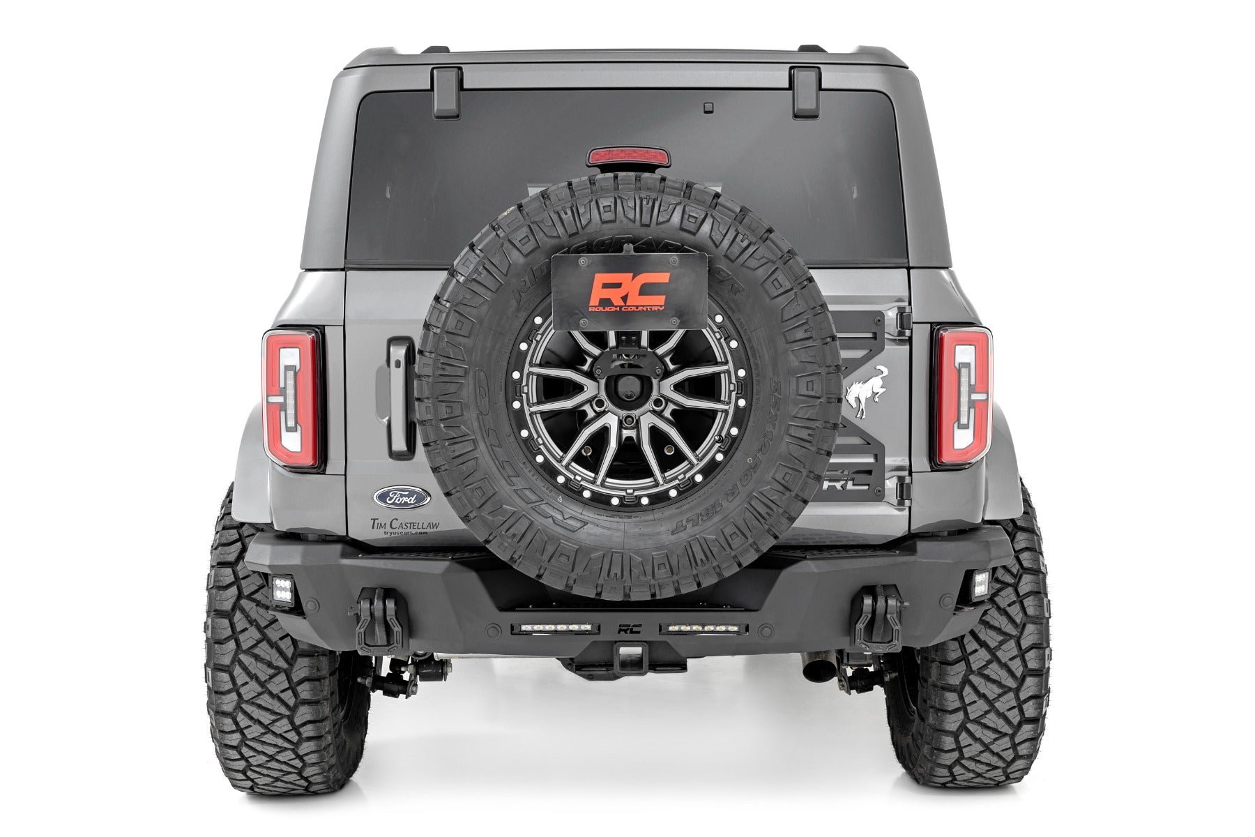 Rear Bumper Black Series LED 6 Inch Pair Slim Line - Ford Bronco (21-25) Rough Country