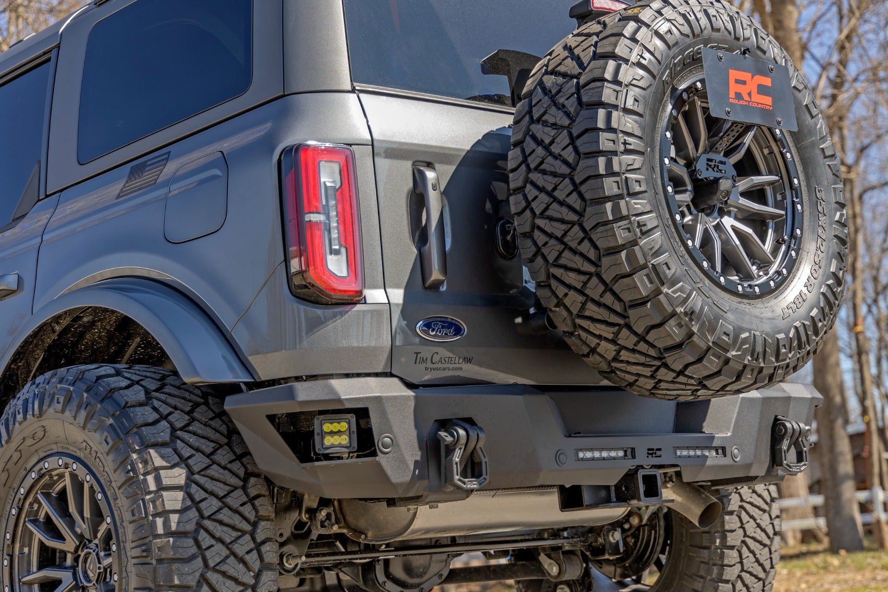 Rear Bumper Black Series LED 6 Inch Pair Slim Line - Ford Bronco (21-25) Rough Country