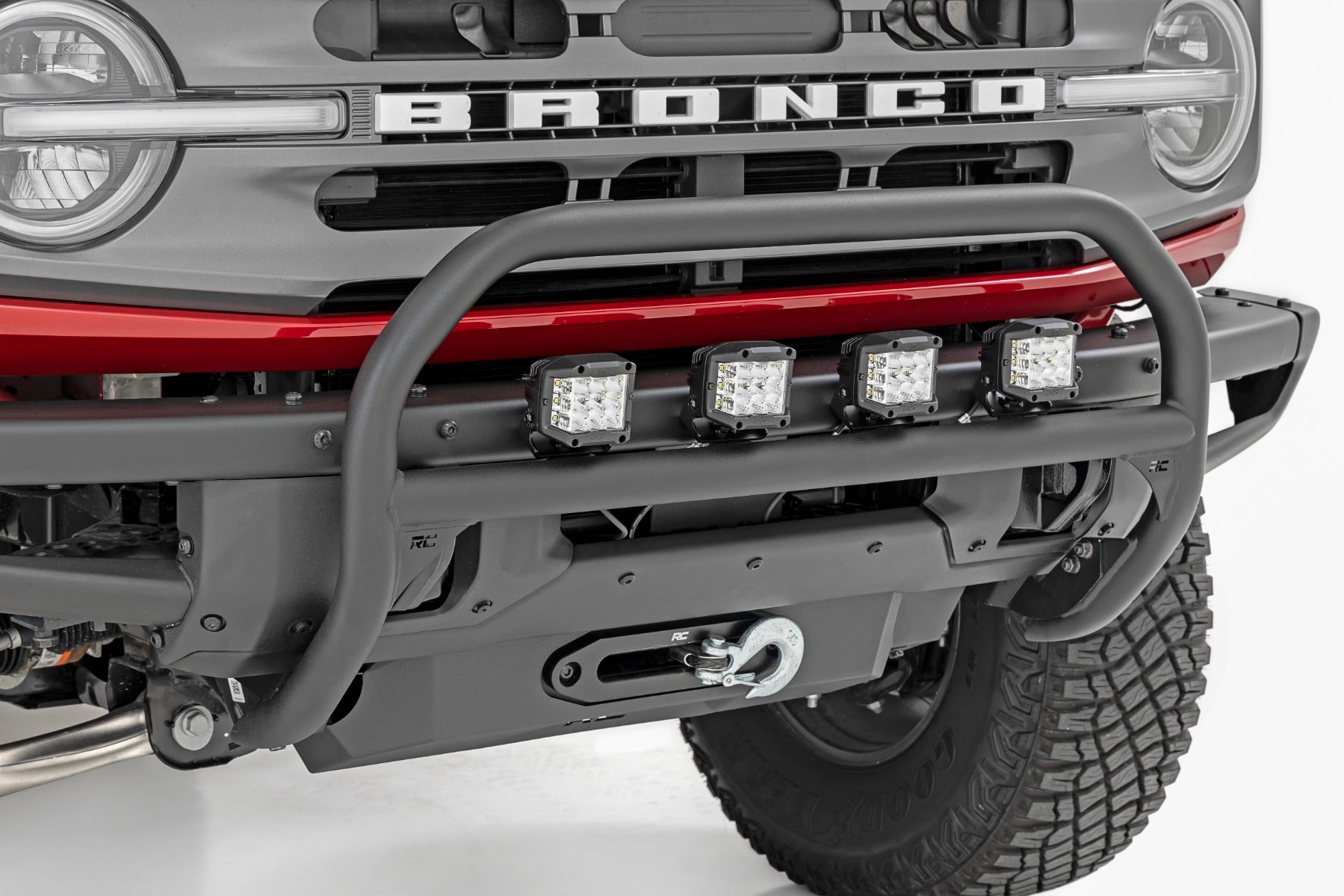 Nudge Bar 20 Inch Black Single Row LED OE Modular Steel - Ford Bronco (21-25) Rough Country