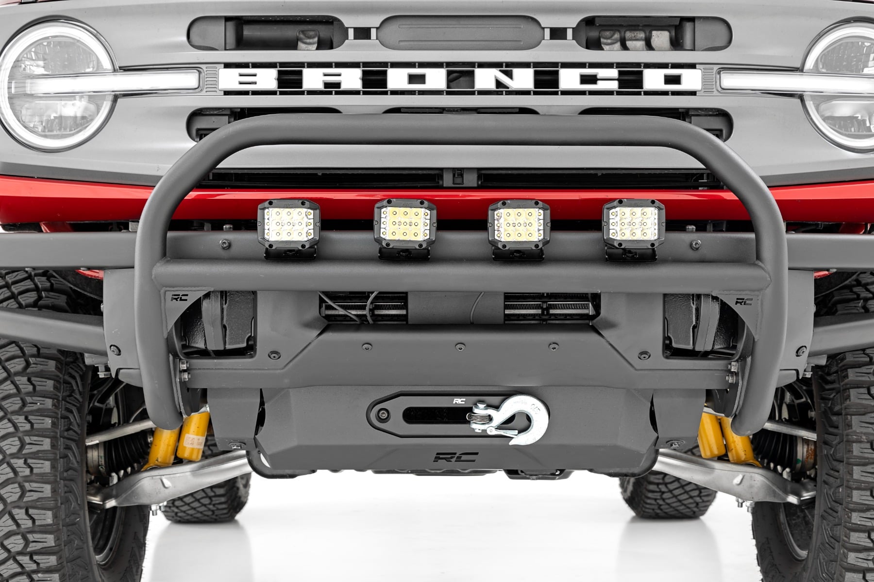 Nudge Bar 20 Inch Black Single Row LED OE Modular Steel - Ford Bronco (21-25) Rough Country