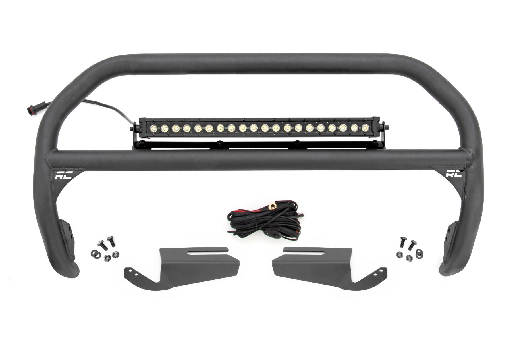 Nudge Bar 20 Inch Black DRL Single Row LED OE Modular Steel Ford Bronco (21-25) Rough Country