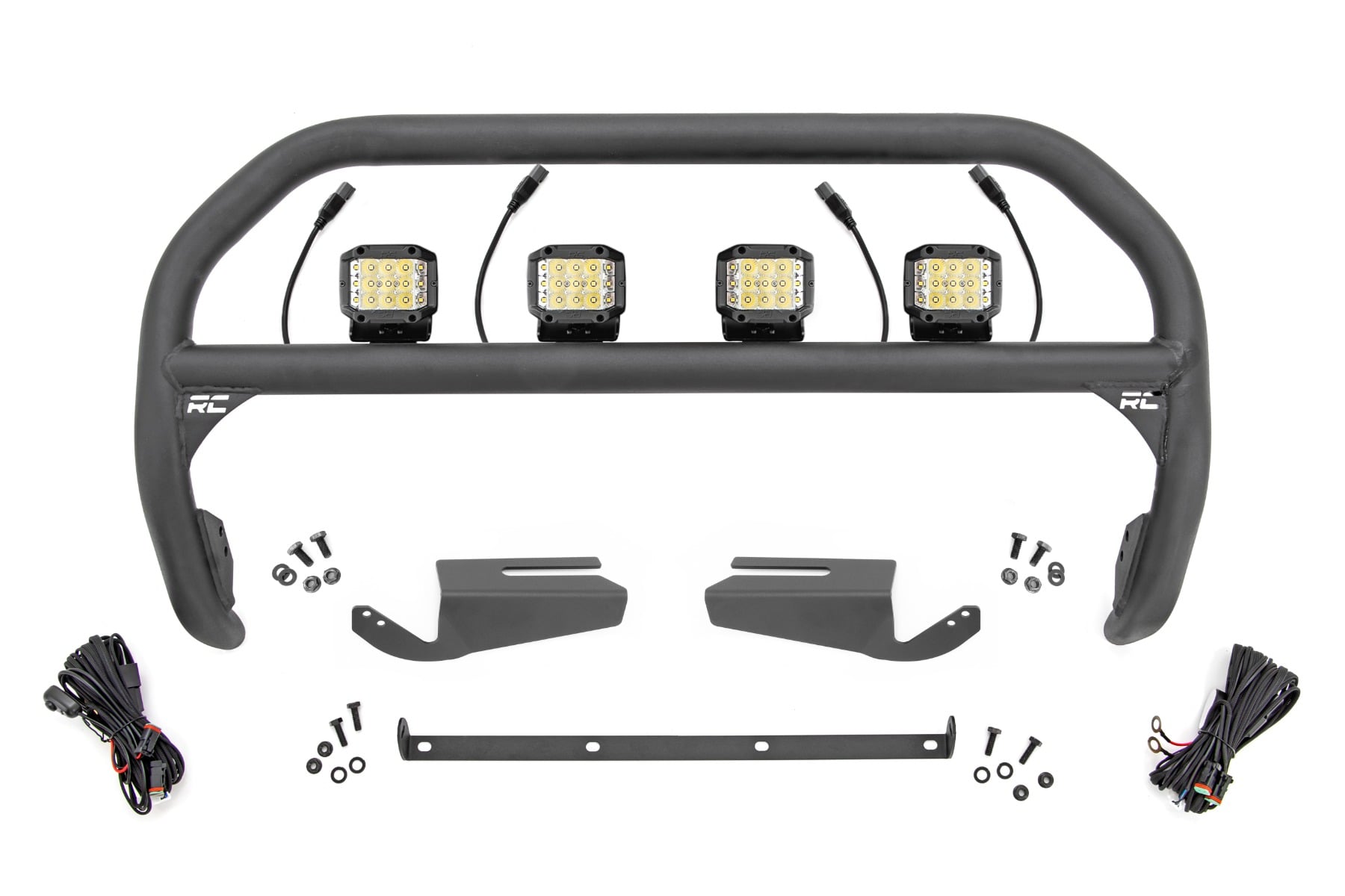 Nudge Bar 3 Inch Wide Angle Led (x4) Oe Modular Steel Ford Bronco (21-25) Rough Country