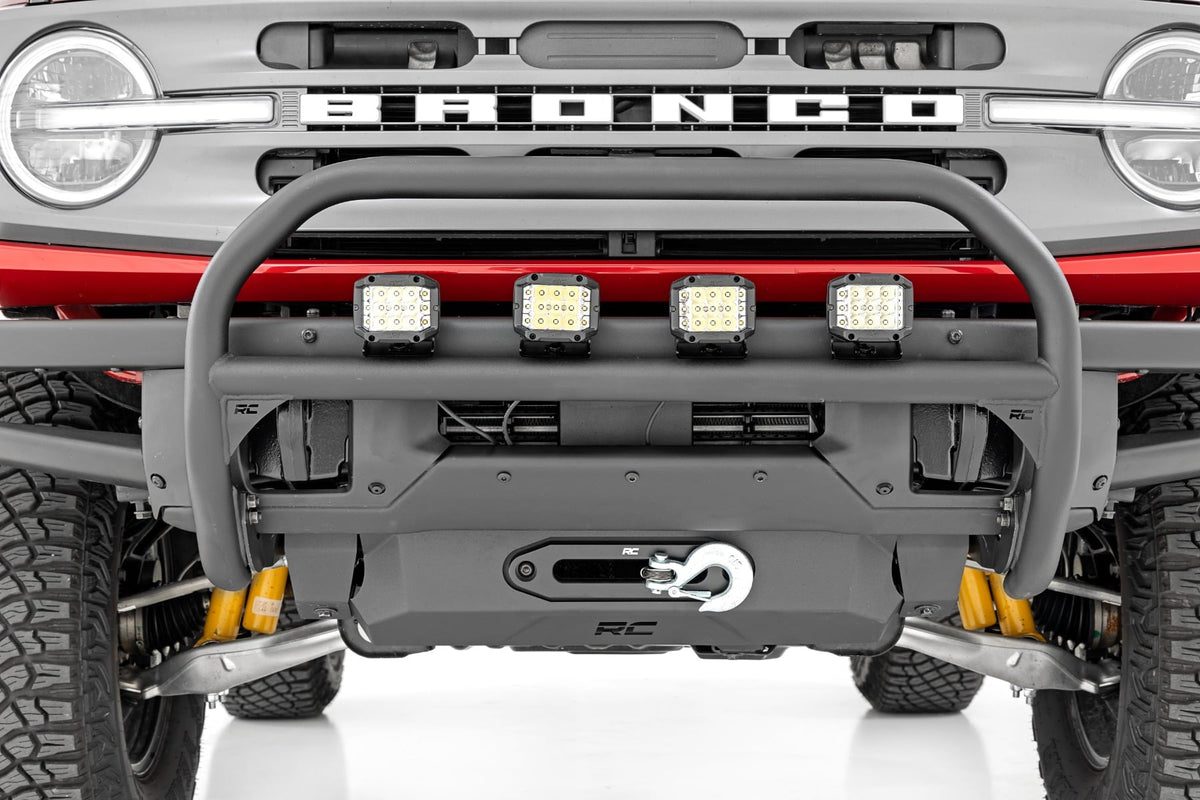 Nudge Bar 3 Inch Wide Angle Led (x4) Oe Modular Steel Ford Bronco (21-25) Rough Country