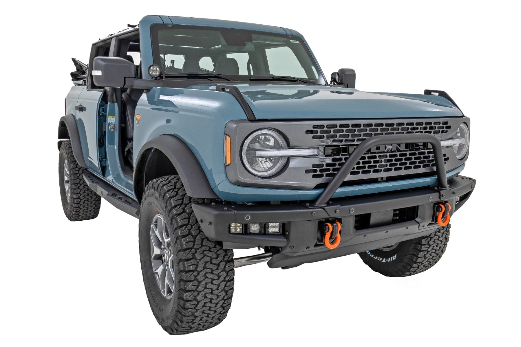 Safari Bar 6.5 Inch Round LED OE Modular Steel Ford Bronco 4WD (21-25) Rough Country