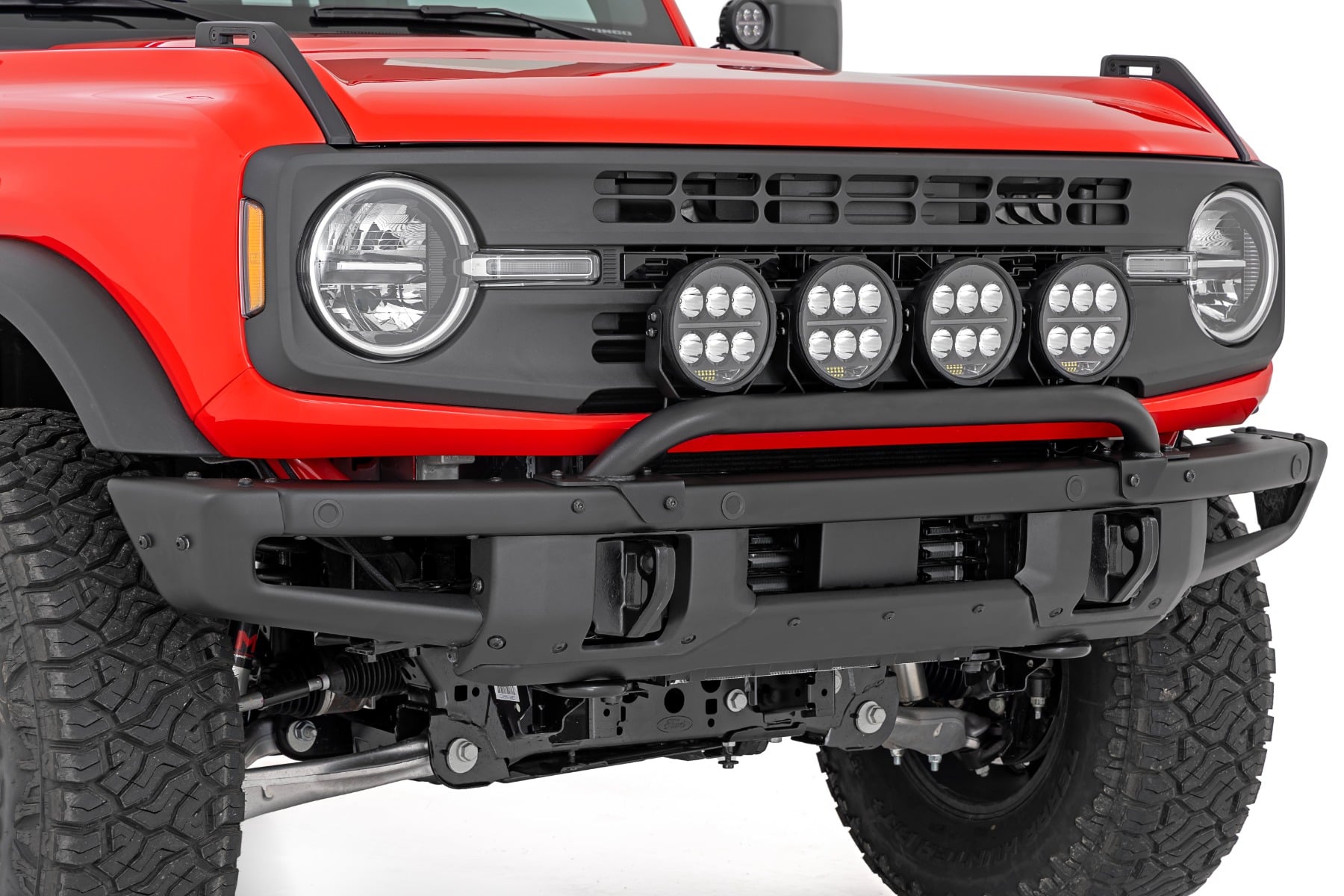 Light Bar Mount 6.5 Inch Round LED (Quad) OE Modular Steel Ford Bronco (21-25) Rough Country
