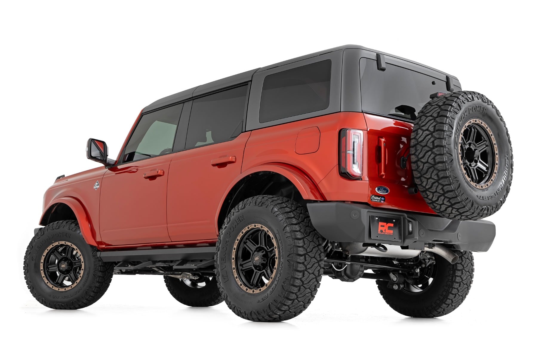 SRL2 Adjustable Aluminum Step 4-Door Ford Bronco 4WD (2021-2025) Rough Country