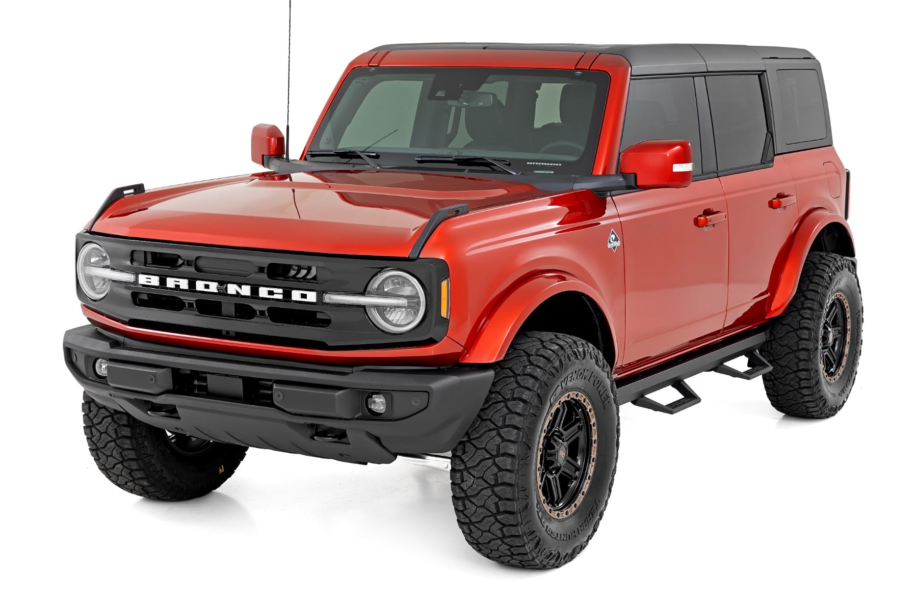 SRL2 Adjustable Aluminum Step 4-Door Ford Bronco 4WD (2021-2025) Rough Country