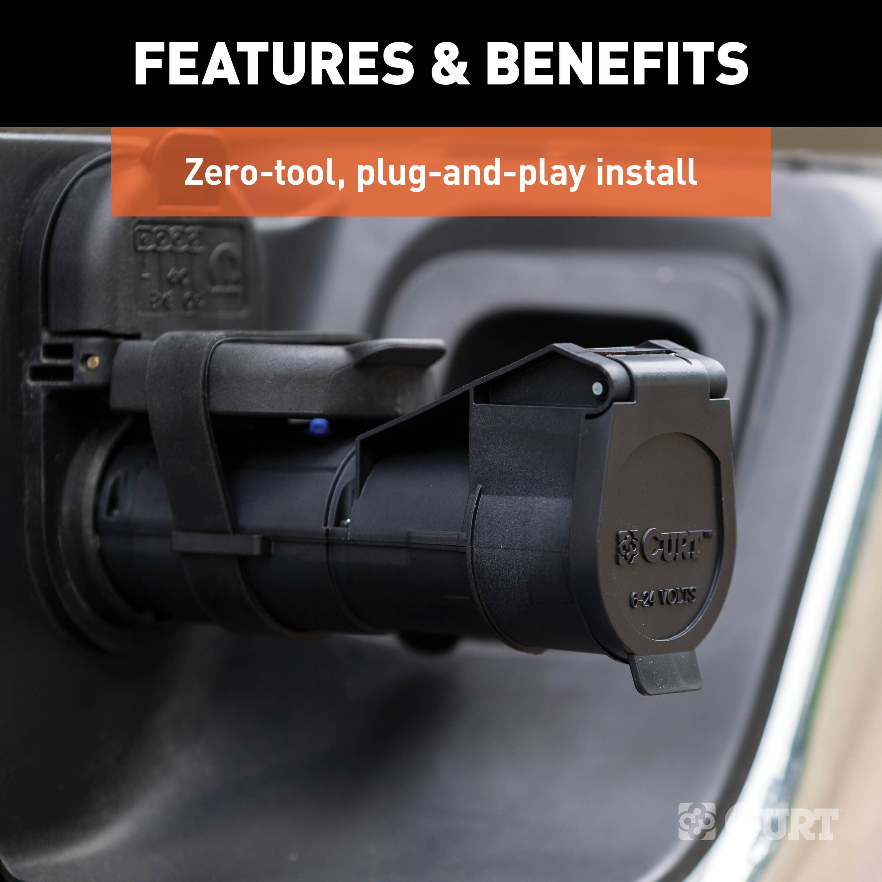 CURT Echo Mobile Electric Trailer Brake Controller with Bluetooth® Enabled Smartphone Connection, Proportional Model 51180
