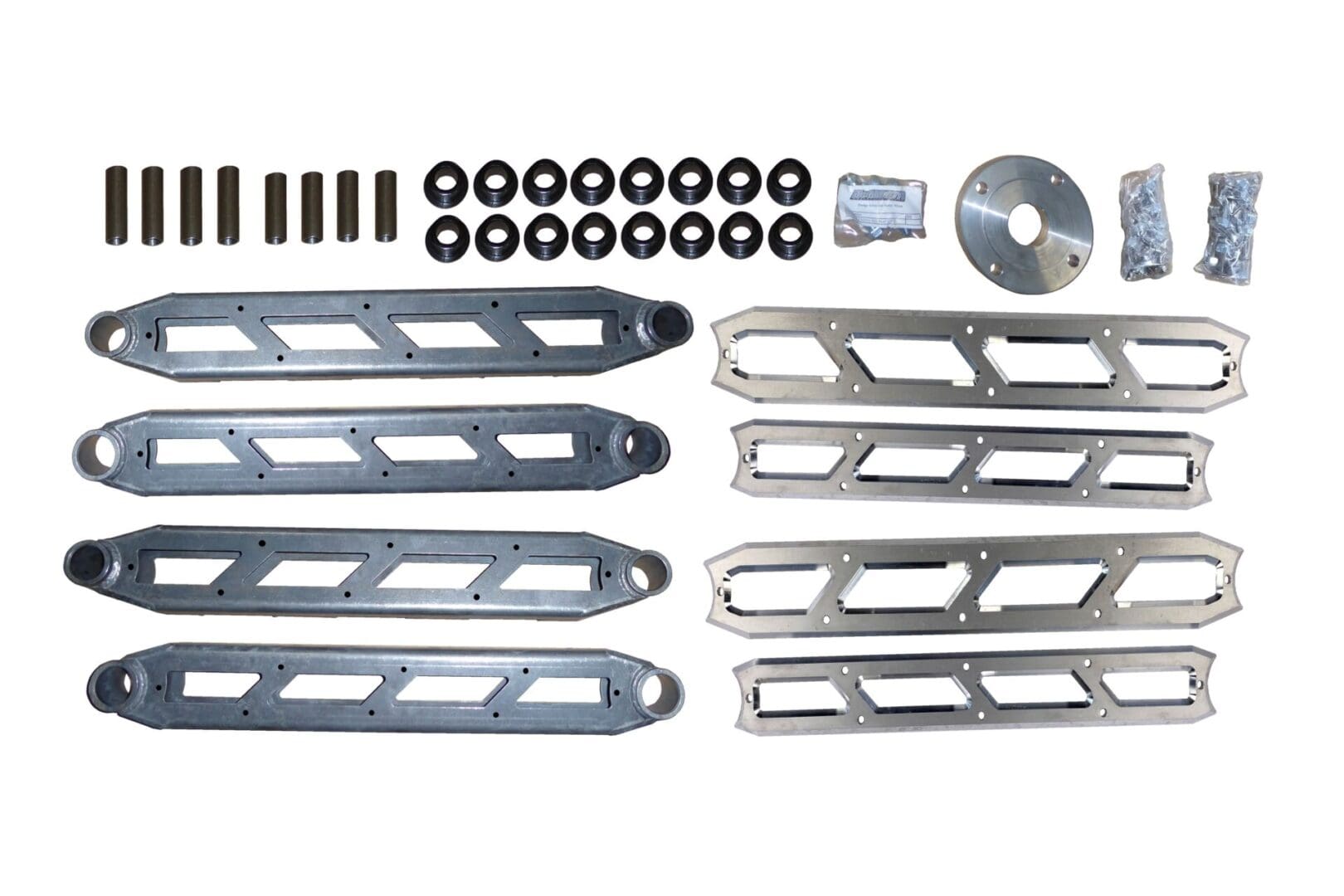 McGaughy's Rear Boxed 4-Link w/Raw Billet Face Plates 2014-2026 Dodge Ram 2500 8 and 10 Inch Lift Kits Raw Finish