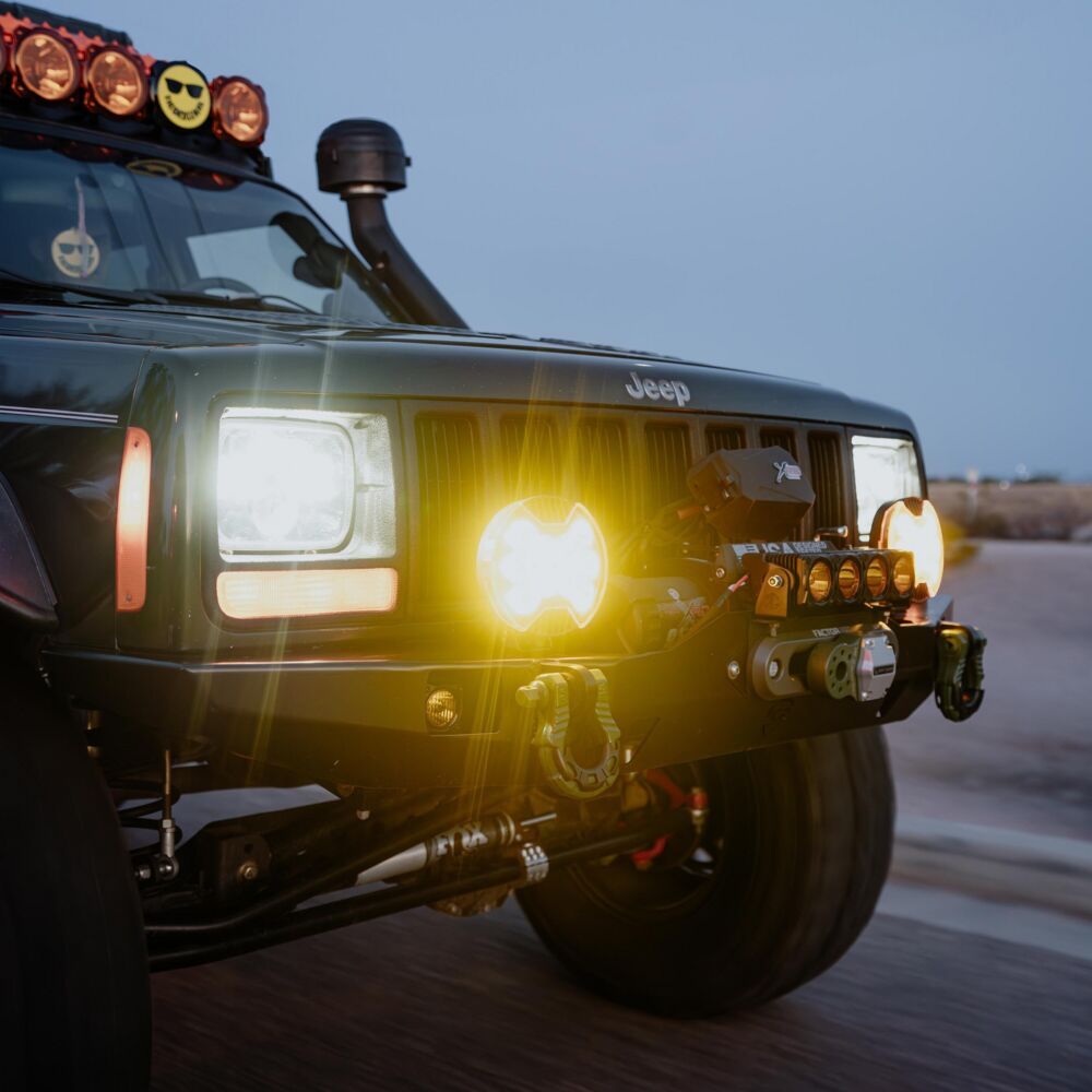 SlimLite 6 Inch Light Shield SAE Driving Beam Yellow KC HiLiTES