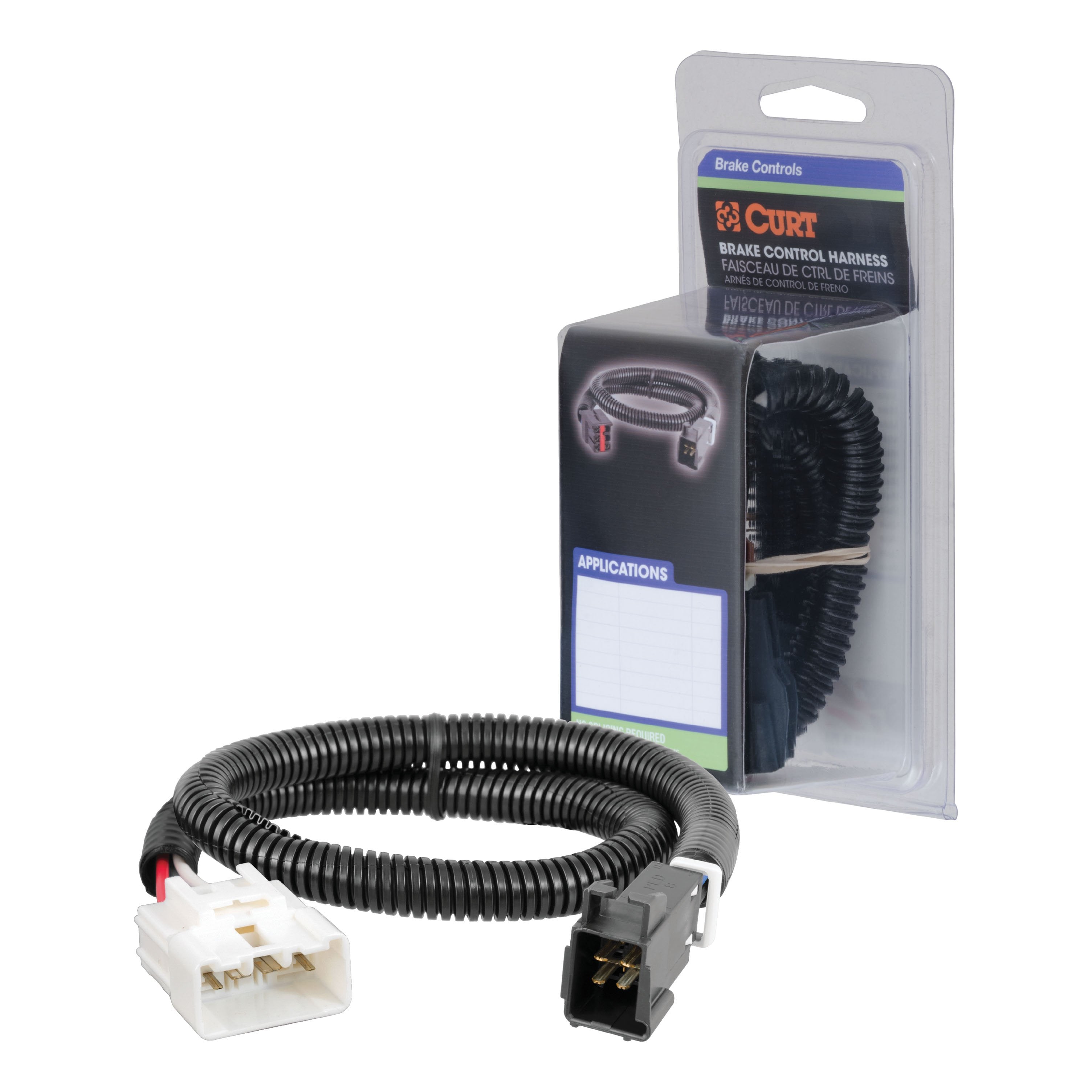 CURT Quick Plug Electric Trailer Brake Controller Wiring Harness, Select Toyota Tacoma, Tundra Model 51456