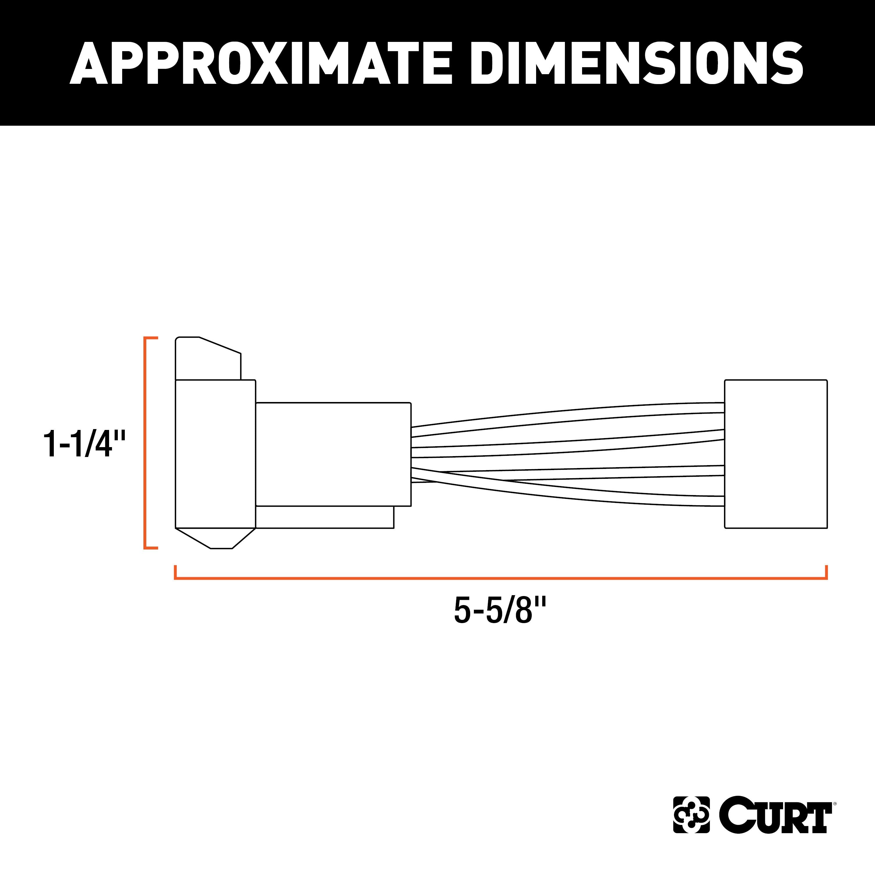 CURT Quick Plug Electric Trailer Brake Controller Wiring Adapter for Competitor Harnesses to Controllers Model 51520