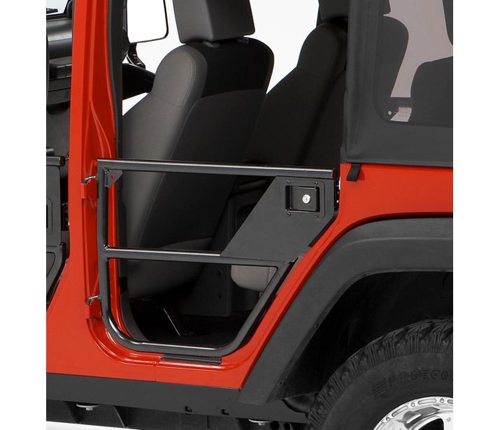 Jeep Tube Doors HighRock 4x4 Element Doors For Jeep 2007-2018 Wrangler JK Rear Matte Black Bestop