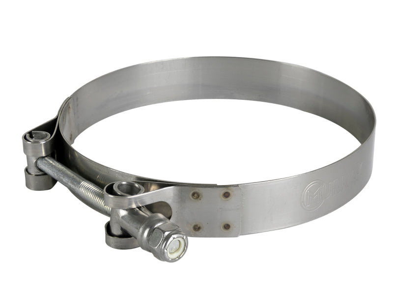 afe Magnum FORCE T-Bolt Replacement Clamp Kit for 4-5/16 to 4-5/8 inch ID range, designed for secure connections in automotive applications.