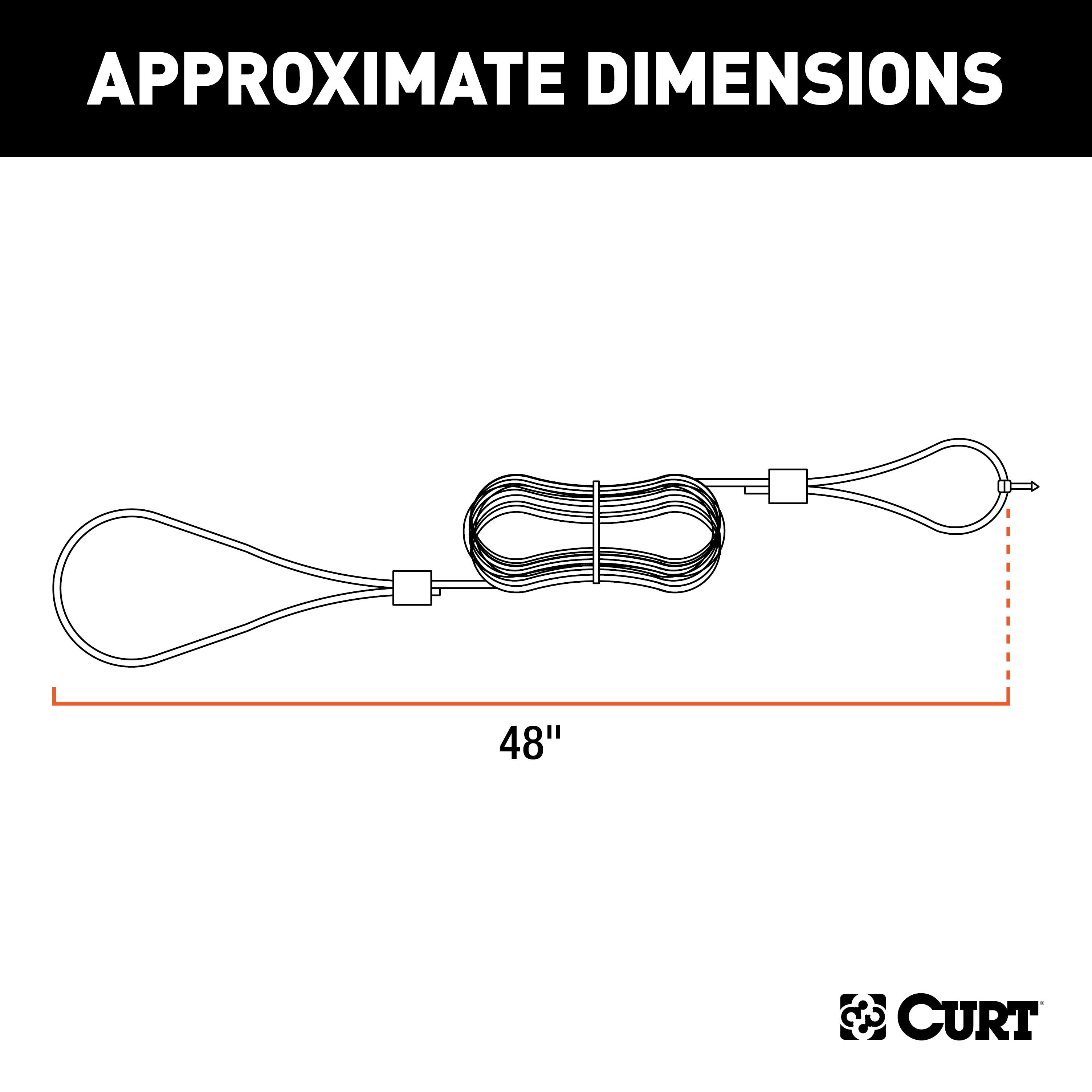 CURT Replacement Trailer Breakaway Switch Lanyard Model 52020