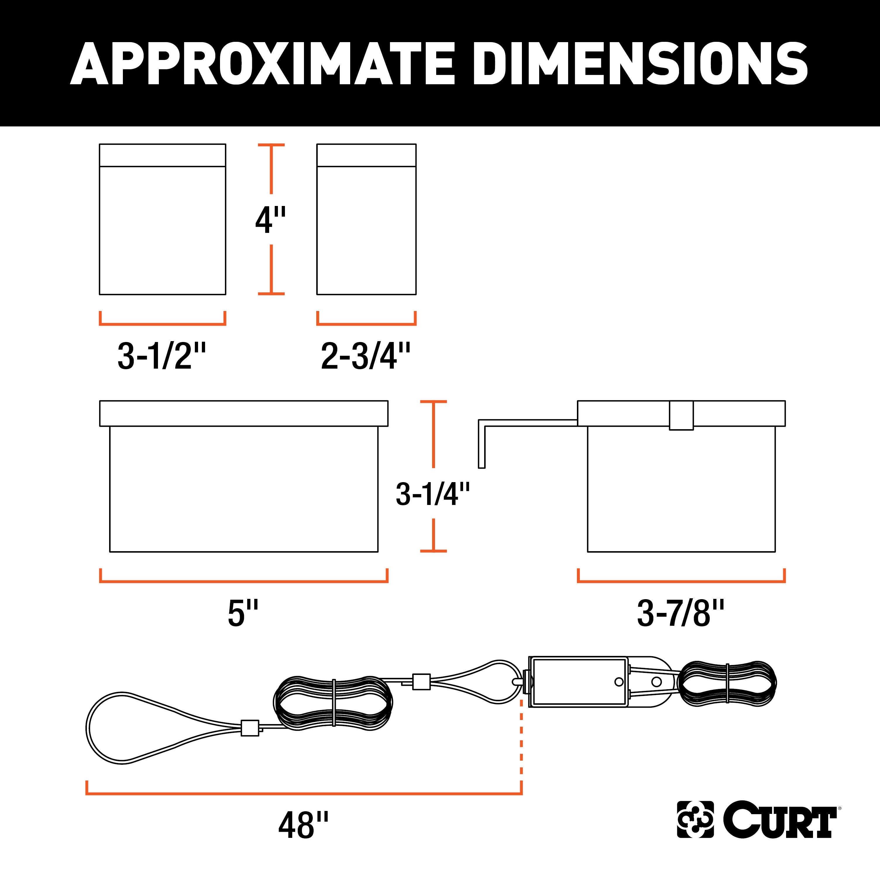 CURT Soft-Trac 2 Trailer Breakaway Switch Kit System with Battery Model 52026