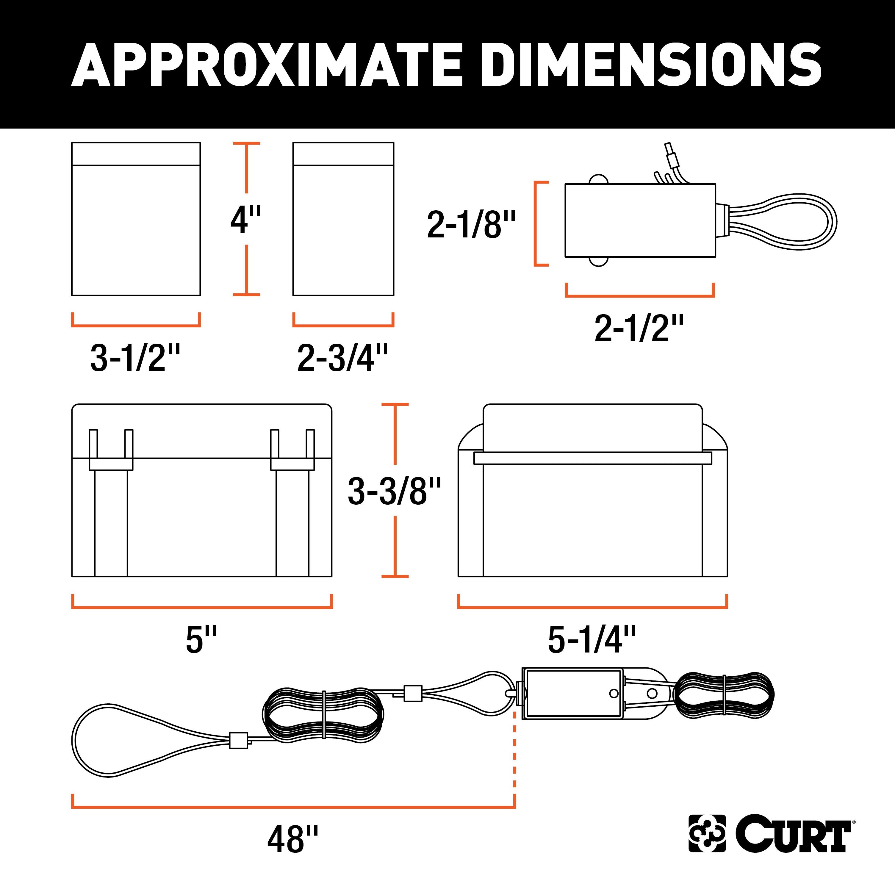 CURT Soft-Trac 1 Trailer Breakaway Switch Kit System with Battery and Charger Model 52040