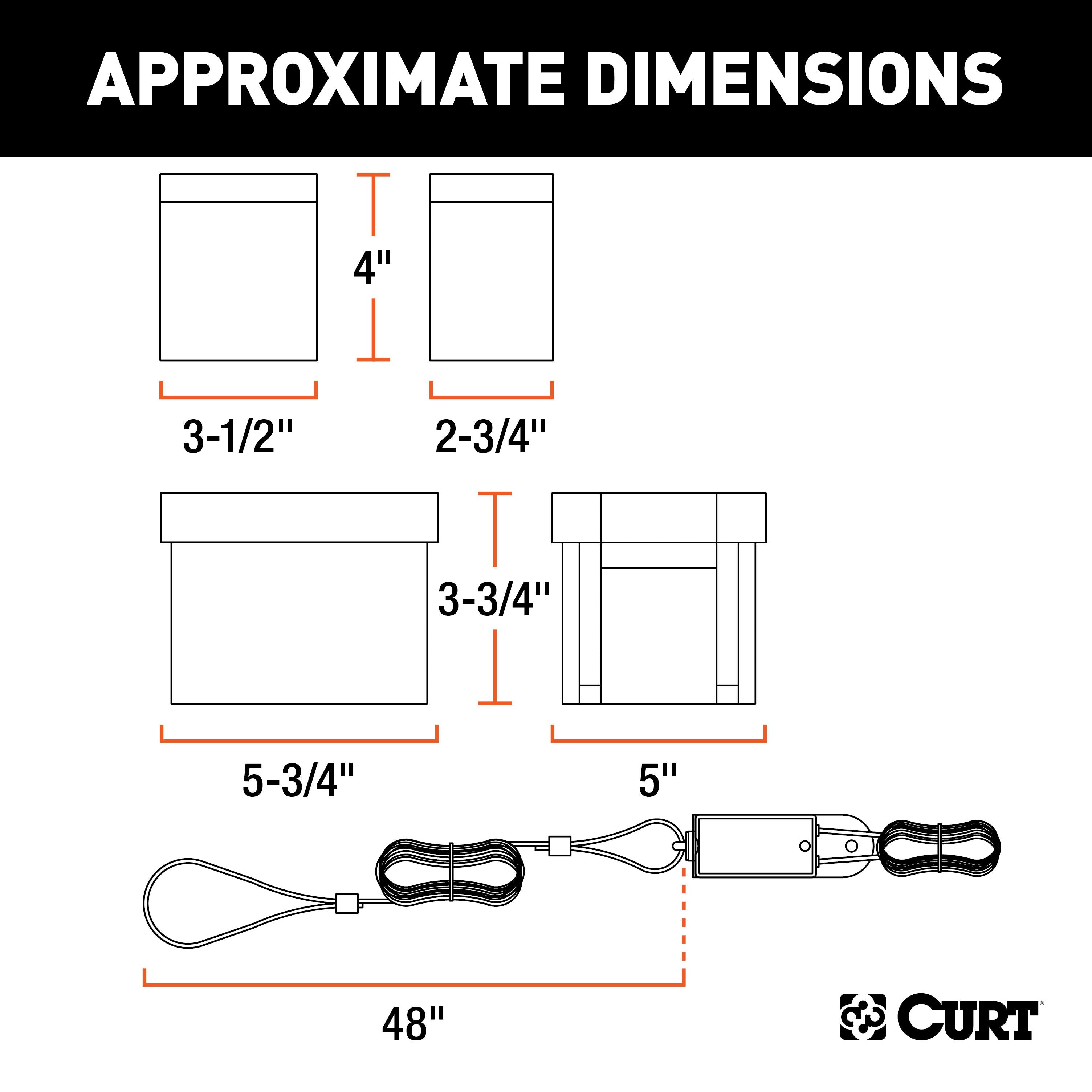 CURT Push-to-Test Trailer Breakaway Switch Kit System with Battery Model 52042